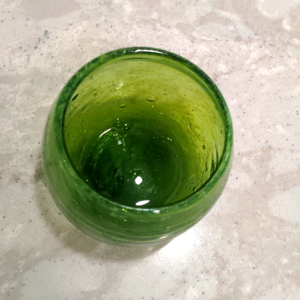 EUC Crate & Barrel Calypso Green Votive Candle Holder
